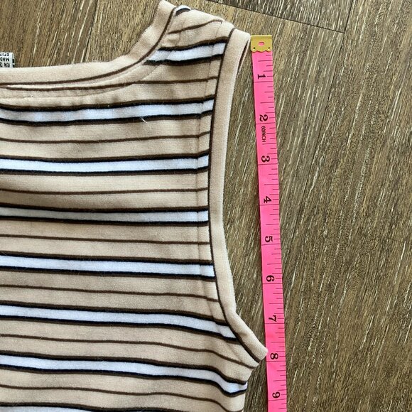 Energie Striped Size S Velour Mini Dress - Picture 8 of 8